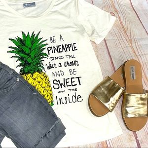 Steve Madden Karolyn gold slide on sandals 8M